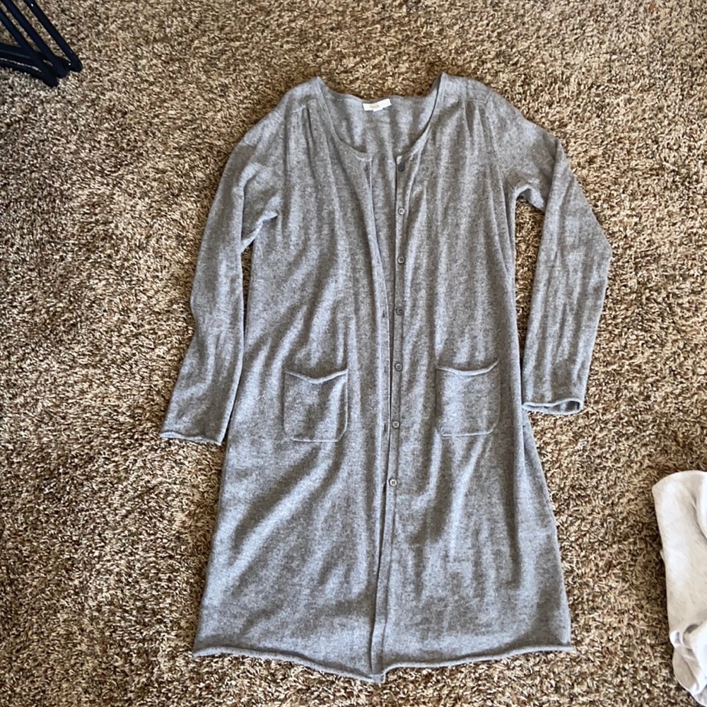 GARNET HILL Wool Cashmere blend duster cardigan M